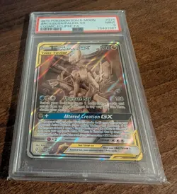 Arceus & Dialga & Palkia GX 221/236 Cosmic Eclipse Tag Team Pokemon TCG PSA 9 - Image 3