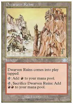 Dwarven Ruins - Medium Play MTG Classic 6th Edition - Image 1