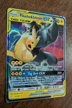 Pikachu & Zekrom GX 33/181 Team Up 2019 Sun And Moon Pokemon TCG - Image 2