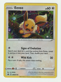 Eevee Holo SWSH118 NM Pokemon TCG PROMO Sword & Shield HOLO BLEED - Image 1