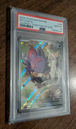N's Zorua SVP 189 Journey Together Pokemon Center Stamped Promo PSA 10 Gem Mint - Image 2