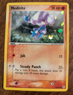 Meditite 66/101 EX Hidden Legends Reverse Holo NM Condition Pokemon TCG 2004 - Image 1