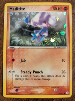 Meditite 66/101 EX Hidden Legends Reverse Holo NM Condition Pokemon TCG 2004 - Image 3