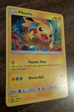 Pikachu SM76 Cosmos Foil Sun & Moon Black Star Promo Pokemon TCG Near Mint - Image 2
