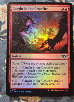 Caught in the Crossfire FOIL Outlaws Thunder Junction MTG Magic - Image 1