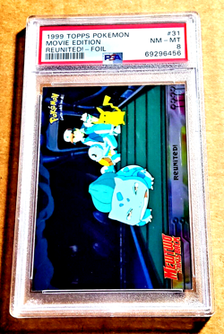 1999 Topps Pokemon Movie Edition REUNITED! #31 Holo Foil PSA 8 - Image 1