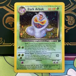 POKEMON 2000 Dark Arbok Holo SHIFT ERROR Team Rocket MP - Image 1