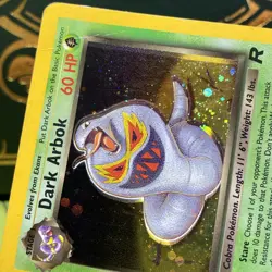 POKEMON 2000 Dark Arbok Holo SHIFT ERROR Team Rocket MP - Image 3