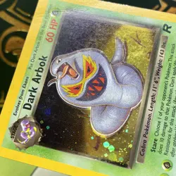 POKEMON 2000 Dark Arbok Holo SHIFT ERROR Team Rocket MP - Image 4