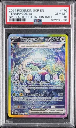 2024 POKEMON SCR EN-STELLAR CROWN SPECIAL ILLUSTRATION RARE TERAPAGOS EX PSA 10 - Image 1
