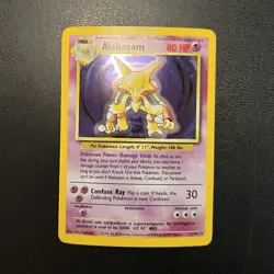Pokemon Alakazam 1/102 Base Set Holo Rare Unlimited Vintage WOTC 1999 - Image 1
