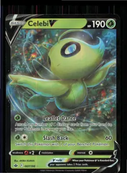 Celebi V 007/198 Holo V Rare Chilling Reign Pokemon Near Mint - Image 1