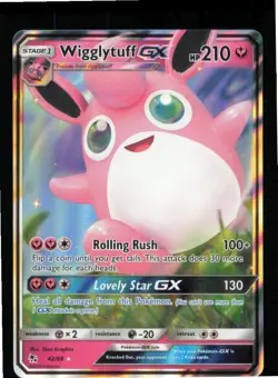 Wigglytuff GX 42/68 Holo GX Rare Hidden Fates Pokemon Near Mint - Image 1