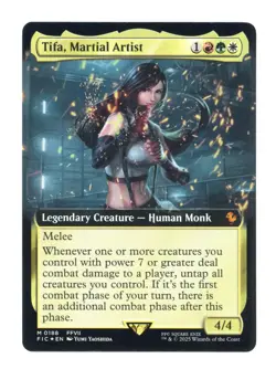 Tifa, Martial Artist - Foil - (Extended Art) (0188) Final Fantasy MTG Commander - Image 2