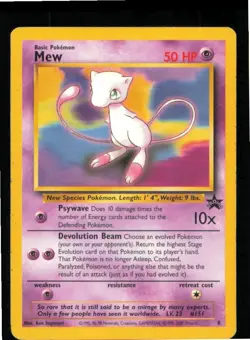 Mew 8 Promo Wizards Black Star Promos Pokemon Moderately Played - Image 1