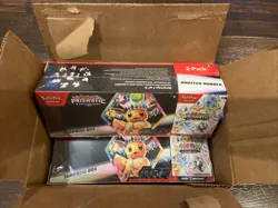 Pokemon Prismatic Evolutions Surprise Box + Booster Bundle Sams Club Sealed (2) - Image 1