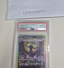 2025 POKEMON KOREAN SV8A-TERASTAL FEST EX SPECIAL ART RARE UMBREON EX PSA 10 - Image 2