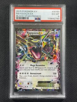 Pokemon Card - PSA6 EX-MT - Rayquaza EX - Black Star Promo - XY - 2015 - XY69 - Image 1