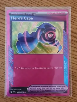 Pokemon TCG Hero's Cape 152/162 Temporal Forces Ace Spec Rare Holo Card - Image 1