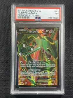 Pokemon Card - PSA7 NM - Rayquaza EX Full Art - Dragons Exalted - 2012 - 123/124 - Image 1
