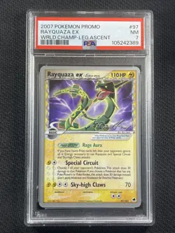 Pokemon Card - PSA7 NM - Rayquaza EX - World Champion edition - 2007 - 97/101 - Image 1