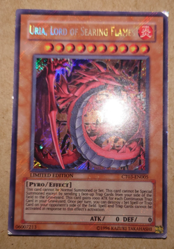 Uria, Lord of Searing Flames CT03-EN005 LIMITED EDITION YuGiOh Card - Image 1