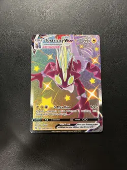 Pokemon TCG Toxtricity VMAX Shiny Holo Rare Card SV113/SV122 NM - Image 1
