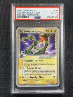 Pokemon Card - PSA6 EX-MT - Rayquaza EX Holo - Dragon Frontiers - 2006 - 97/101 - Image 1
