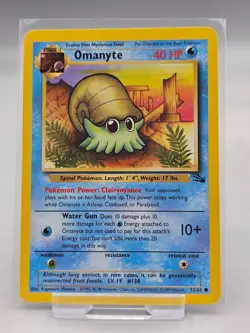 Pokemon Card Omanyte 52/62 | Base Set Fossil | Non Holo - Image 1