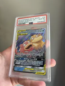 2019 Pokemon Unified Minds Slowpoke & Psyduck GX 35/236 PSA 10 - Image 2