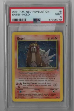2001 Pokemon Neo Revelation Entei Holo 6/64 PSA 9 MINT - Image 1