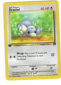Pokemon TCG: Dratini (First Edition) - 53/82 - WOTC Team Rocket - LP - Image 1