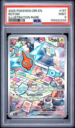 Pokemon Rotom 197/182 Sv10: Destined Rivals Illustration Rare Holo - PSA 9 - Image 1