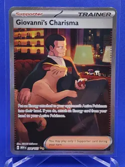 2023 Pokemon MEW EN 151 Giovanni's Charisma Special Illustration Rare 204/165 - Image 1