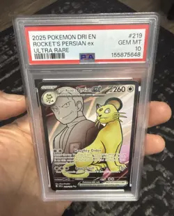 Team Rocket's Persian EX # 219/182 Pokemon 2025 DRI EN Destined Rivals PSA 10 - Image 1