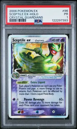 2006 POKEMON EX CRYSTAL GUARDIANS #96 SCEPTILE EX-HOLO PSA 1 - Image 1