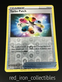 Turbo Patch 172/189 Reverse Holo Uncommon Darkness Ablaze Sword & Shield Pokemon - Image 1