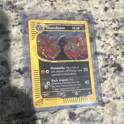 Pokemon TCG Houndoom Holo Rare H11/H32 Aquapolis 2002 English 70 HP - Image 1