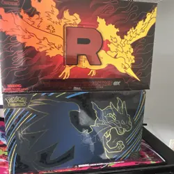 Pokemon TCG Team Rocket Moltres ex UPC & Charizard ex UPC - Image 1