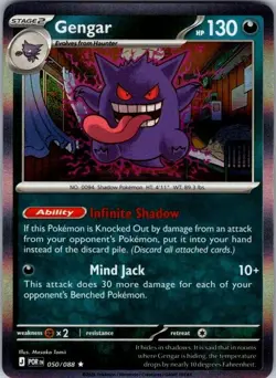Gengar 050/088 Rare Perfect Order Pokemon Holo Near Mint - Image 1