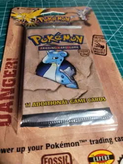1999 Pokemon Fossil Blister Pack - Factory Sealed (Unopened) WOTC Lapras - Image 1