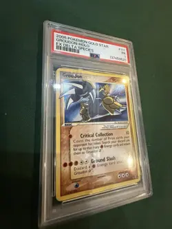Pokemon Groudon Star Gold Star Holo EX Delta Species 111/113 Ultra Rare PSA 1 - Image 2