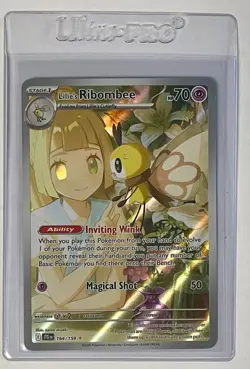 Lillie's Riombee 2025 Pokemon Journey Together 164/159 Illustration Rare Holo - Image 1