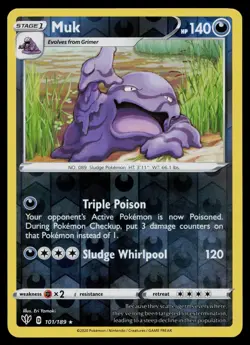 MUK 101/189 RARE DARKNESS ABLAZE POKEMON REVERSE HOLO NM - Image 1