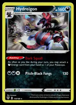 HYDREIGON 110/189 RARE DARKNESS ABLAZE POKEMON NM - Image 1