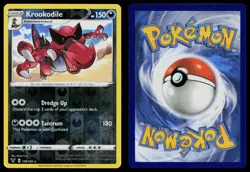 KROOKODILE 109/185 RARE VIVID VOLTAGE POKEMON REVERSE HOLO NM - Image 3
