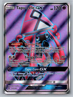Tapu Lele GX (Full Art) 137/145 Holo Ultra Rare Guardians Rising Pokemon NM - Image 1