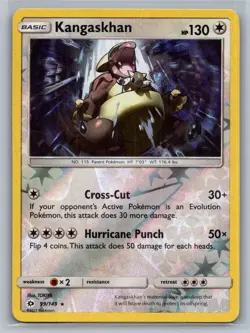 Kangaskhan 99/149 Holo Holo Rare SM Base Set Pokemon Reverse Holo Near Mint - Image 1