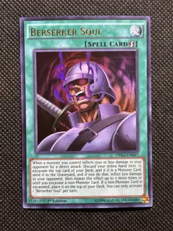 YuGiOh! - Berserker Soul DRL3-EN047 Ultra Rare 1st Edition Near Mint - Image 1