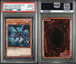 PSA 10 2025 YU-GI-OH! NIKE COLLABORATION PROMO #EN002 RED-EYES BLACK DRAGON - Image 4